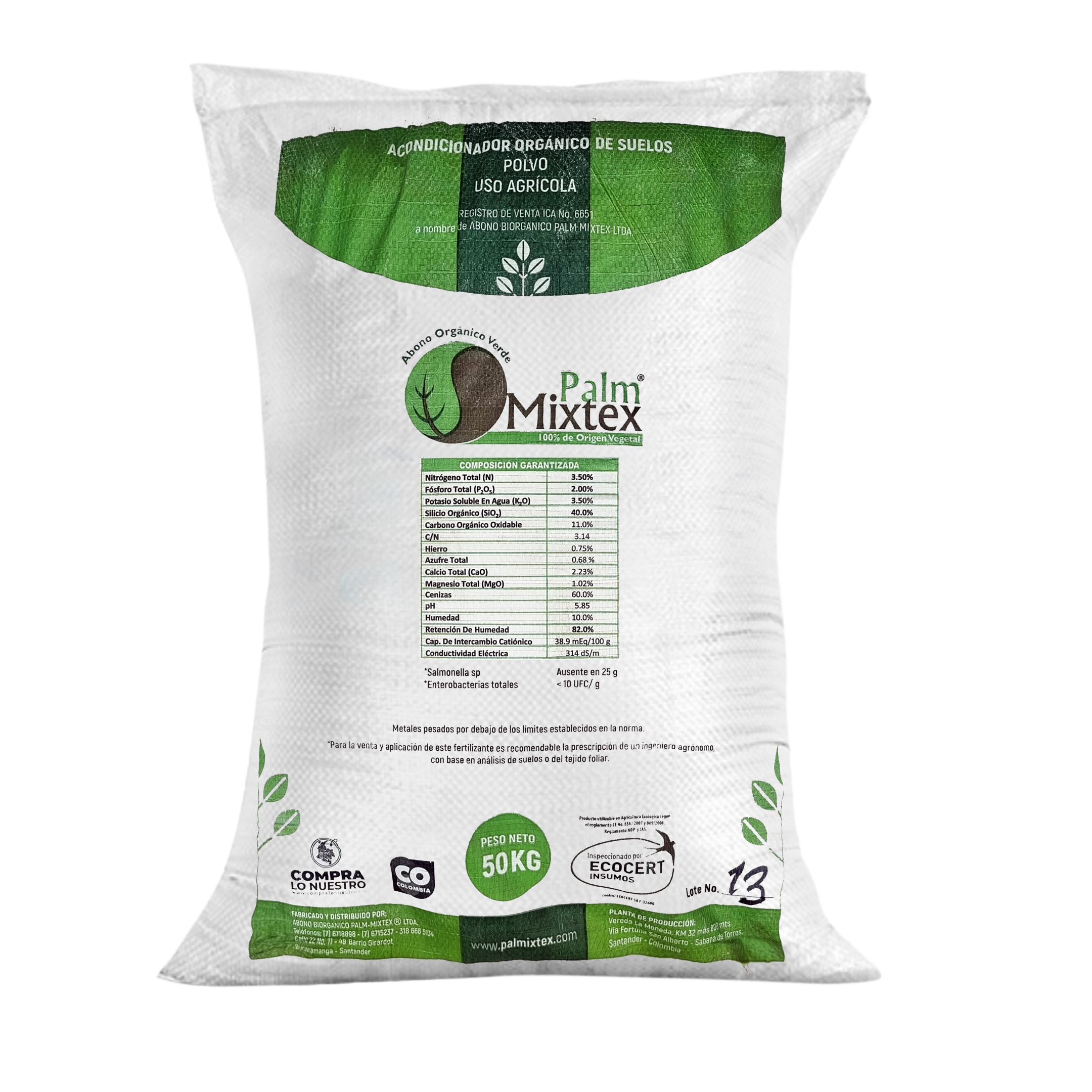 Abono Orgánico Verde Palm-Mixtex
